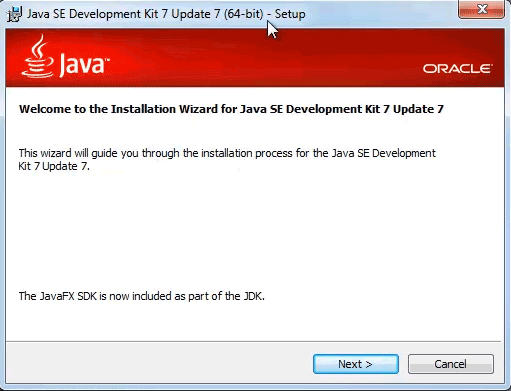 Java installieren Dialog 1