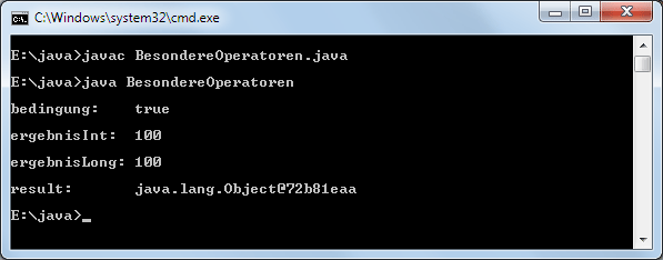 Java Fragezeichen-Operator Beispiel