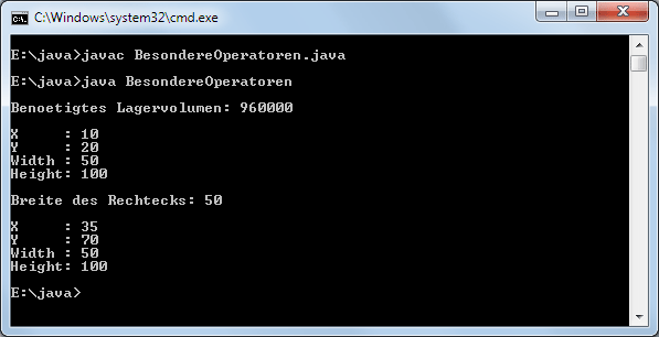 Java Methoden-Aufruf-Operator Beispiel