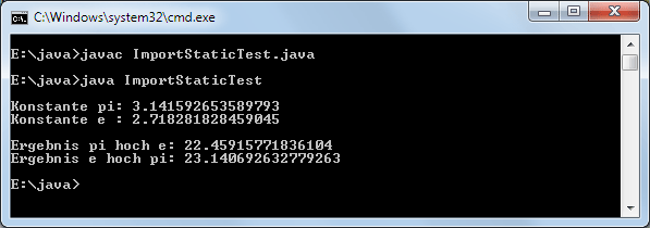 Java Interface import static