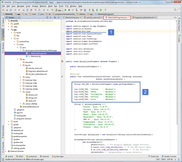 android logging