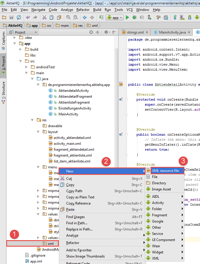 android xml preferences