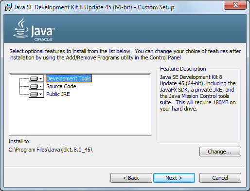 Java 8 Installation Dialog 2