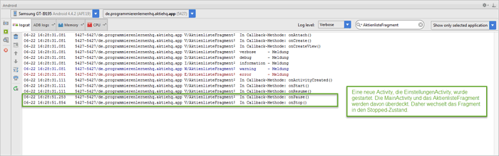 android fragment lifecycle test