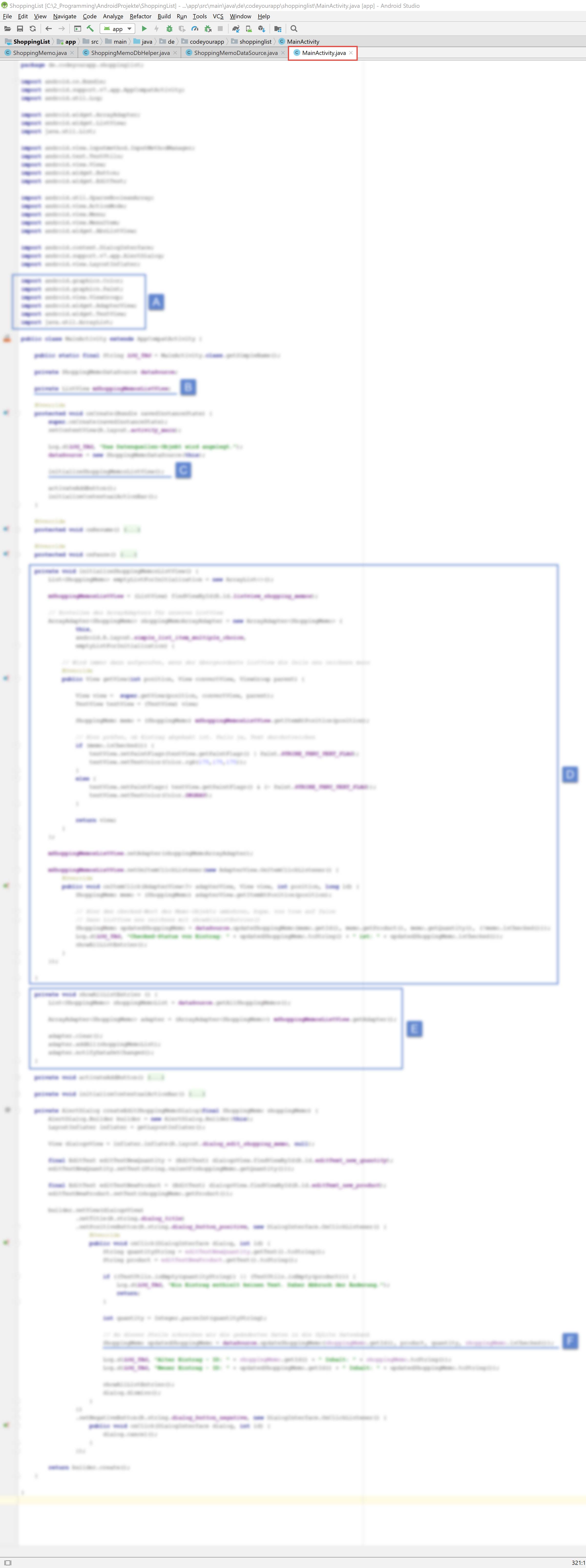 android_sqlite_lektion8_blurry