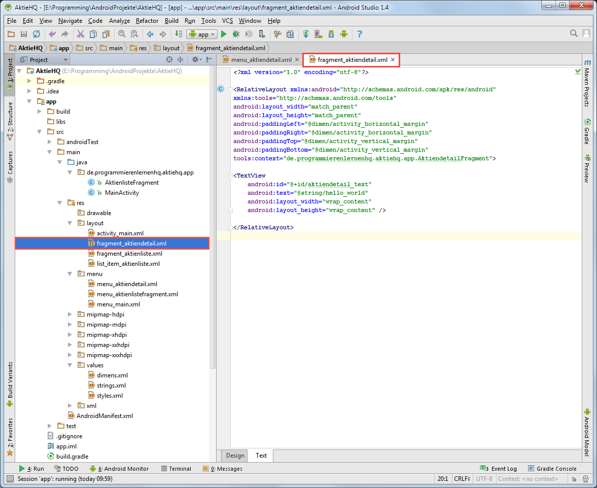 android studio intent from fragment