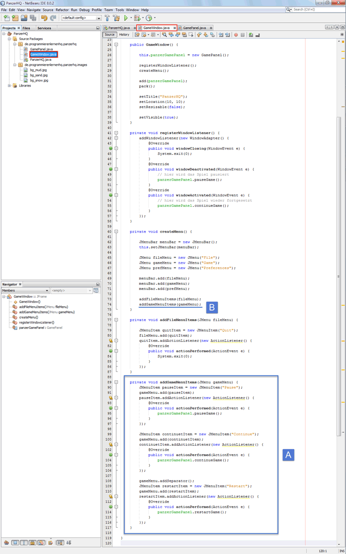 java spiel class gamewindow k5